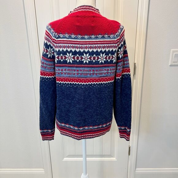 Tiara International Sweater Size Small Full Zip Y2K Vintage Americana Christmas - Picture 5 of 12